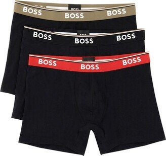 Pack Of Three Cotton Boxer Shorts With Logo