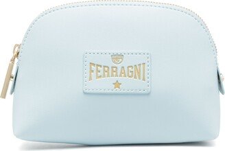 Logo-Patch Makeup Bag-AB