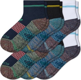 Men's Golf Quarter Sock 6-Pack - Grove Wine Mix - Large - Athletic