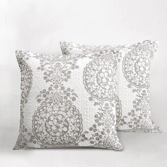 The Curated Nomad Alameda Floral Damask Medallion Euro Shams