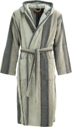 Stripe-Print Cotton-Blend Robe