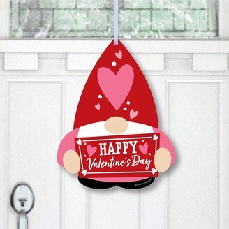 Big Dot Of Happiness Valentine Gnomes - Hanging Porch Outdoor Decor - Front Door Decor - 1 Pc Sign