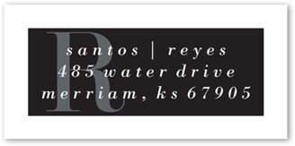 Wedding Address Labels: Modern Contrast Address Label, Black, Address Label, Matte