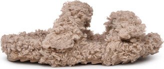 Beige Shearling Gia 10 Slippers