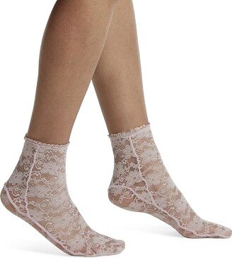 Womens Fashion Shortie Anklet Socks, Assorted (Buff Pink - Lace) Sock