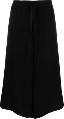 Wide-Leg Cropped Trousers-AN