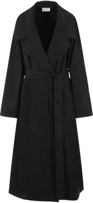 Long-Sleeved Belted Trench Coat-AB