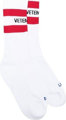 Logo-Print Ankle Socks-AA