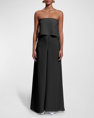 CARESTE Elvira Strapless Wide-Leg Pantsuit