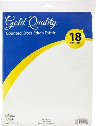 Design Works Gold Quality Aida 18 Count 60X36-White