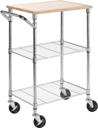 2 Shelf Chopping Block Cart