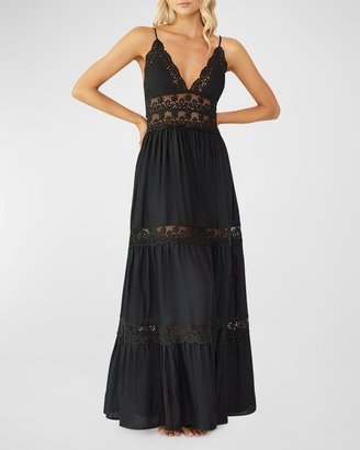 Shea Lace-Trim Maxi Dress