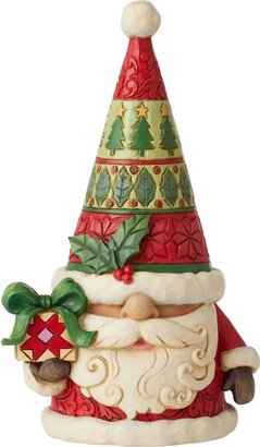 Enesco Jim Shore Heartwood Creek Santa Gnome Holding Gifts Figurine