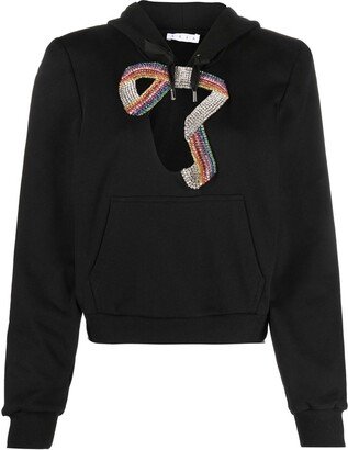 Crystal Embellished-Detail Hoodie