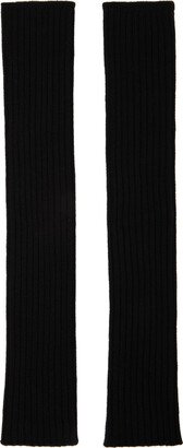 Black Ribbed Arm Warmers-AA