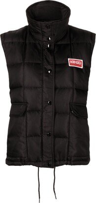 Logo-Appliqué Quilted Gilet-AA