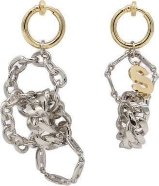 Chain Ring Detailed Earrings