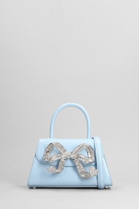 Capri Mini Hand Bag In Cyan Leather