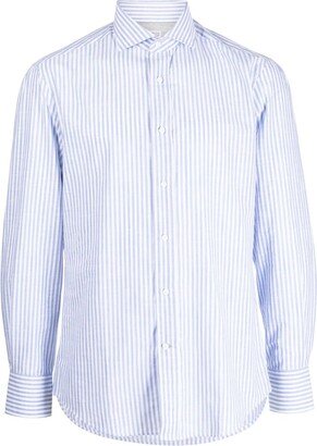 Striped Long-Sleeved Cotton Shirt