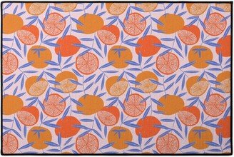 Door Mats: Pop Art Grapefruits - Multi Door Mat, Orange