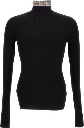 Turtleneck Knitted Jumper-BL