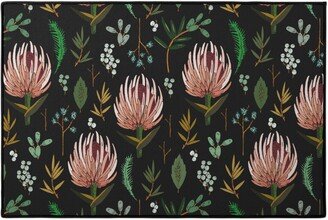 Door Mats: Floral Study - Dark Door Mat, Multicolor