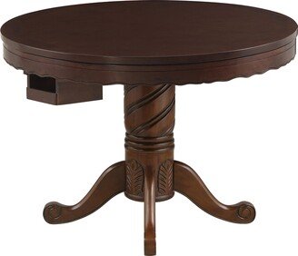 Turk 3-in-1 Round Pedestal Game Table Tobacco