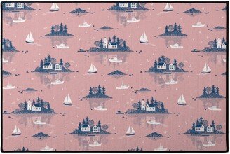 Door Mats: Maine Islands - Pink Door Mat, Pink