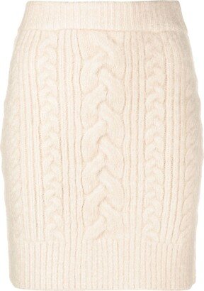 Cable-Knit Mini Skirt-AA