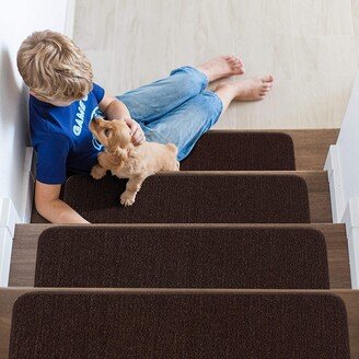 Beverly Rug Indoor Solid Color Non-slip Carpet Stair Treads