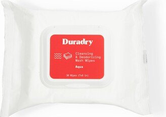 Duradry Wash Wipes - Body Cleansing & Deodorizing Wipes, Neutralizes Odors, Rinse Free, Neutralizes Odors, Great for After the Gym, No Harsh Chemicals-AA