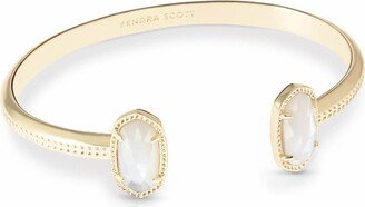 Elton Gold Cuff Bracelet in Ivory Mother-of-Pearl