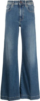 High-Waist Bootcut Jeans-AF