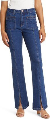 High Waist Seamed Bootcut Jeans