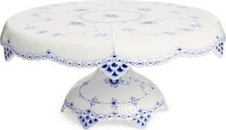 Blue Fluted Full Lace Cake Stand