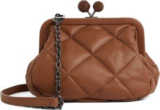 Leather Quilted Pasticcino Clutch Bag
