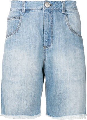 Uma | Raquel Davidowicz frayed denim Bermuda shorts