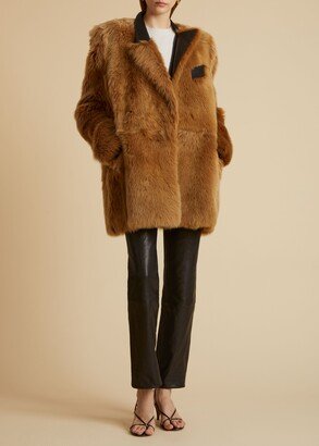 The Lakem Jacket in Camel Shearling