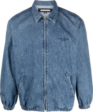 Zip-Front Denim Jacket