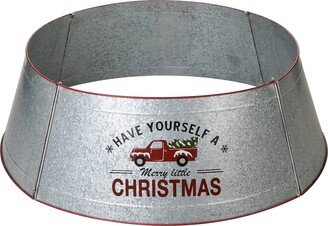 Adjustable Galvanized Metal Christmas Tree Collar Decorations