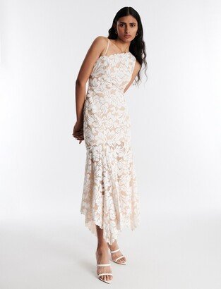 Alabama One Shoulder Lace Ruffle Gown