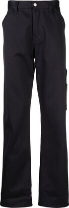 Embroidered-Logo Straight-Leg Trousers-AA