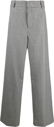 Baggy Flare houndstooth-print trousers