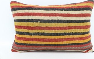 Kilim Pillow Cases, Body Pillow, Home Decor Red Covers, Striped Bedding Small Cover, 4525