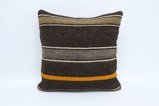 Throw Pillow, Kilim Designer Pillows, Brown Pillow Covers, Striped Southwest Fun Cushion, 10603