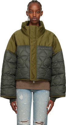 Green Quilted Puffer Down Jacket