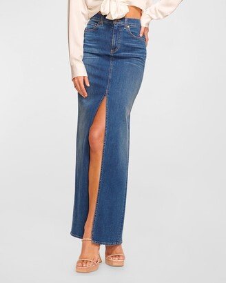 Madalyn Denim Maxi Skirt-AA