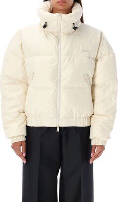 Funnel Neck Quilted Cropped Padded Jacket