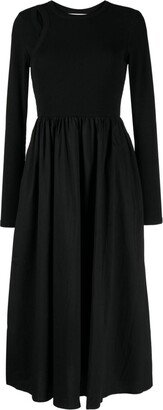 b+ab long-sleeved A-line midi dress-AA