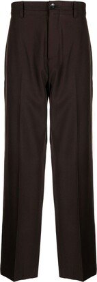 Wool Straight-Leg Trousers-AC